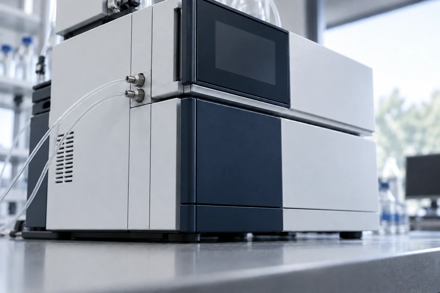 Benchtop liquid-chromatography instrument