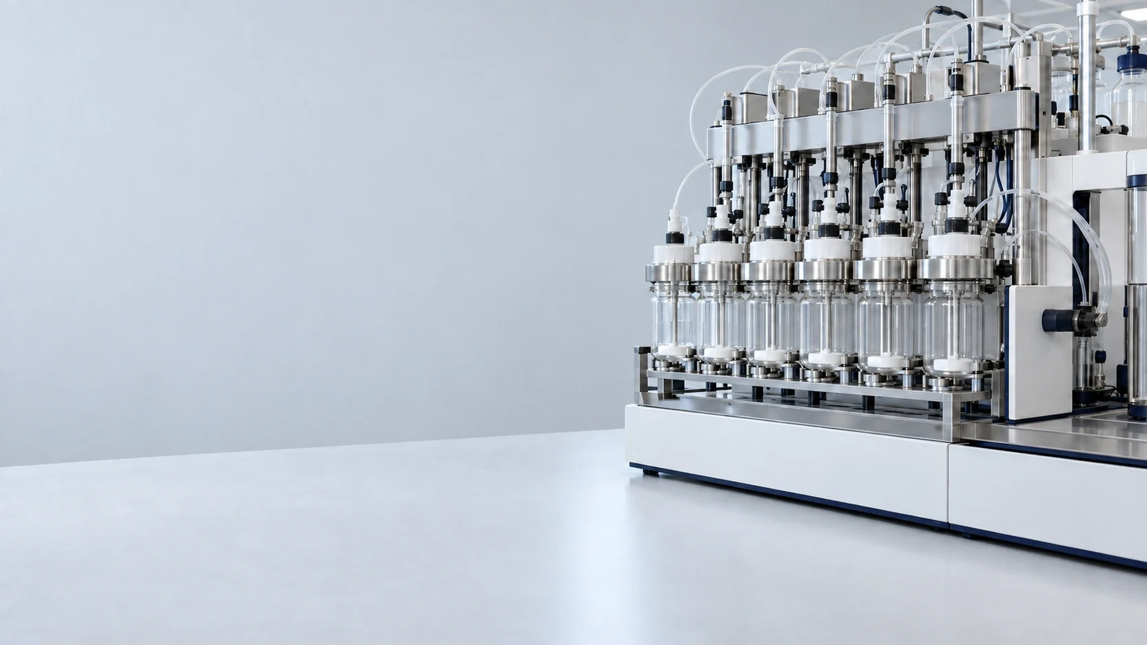 Automated peptide synthesizer on a laboratory bench