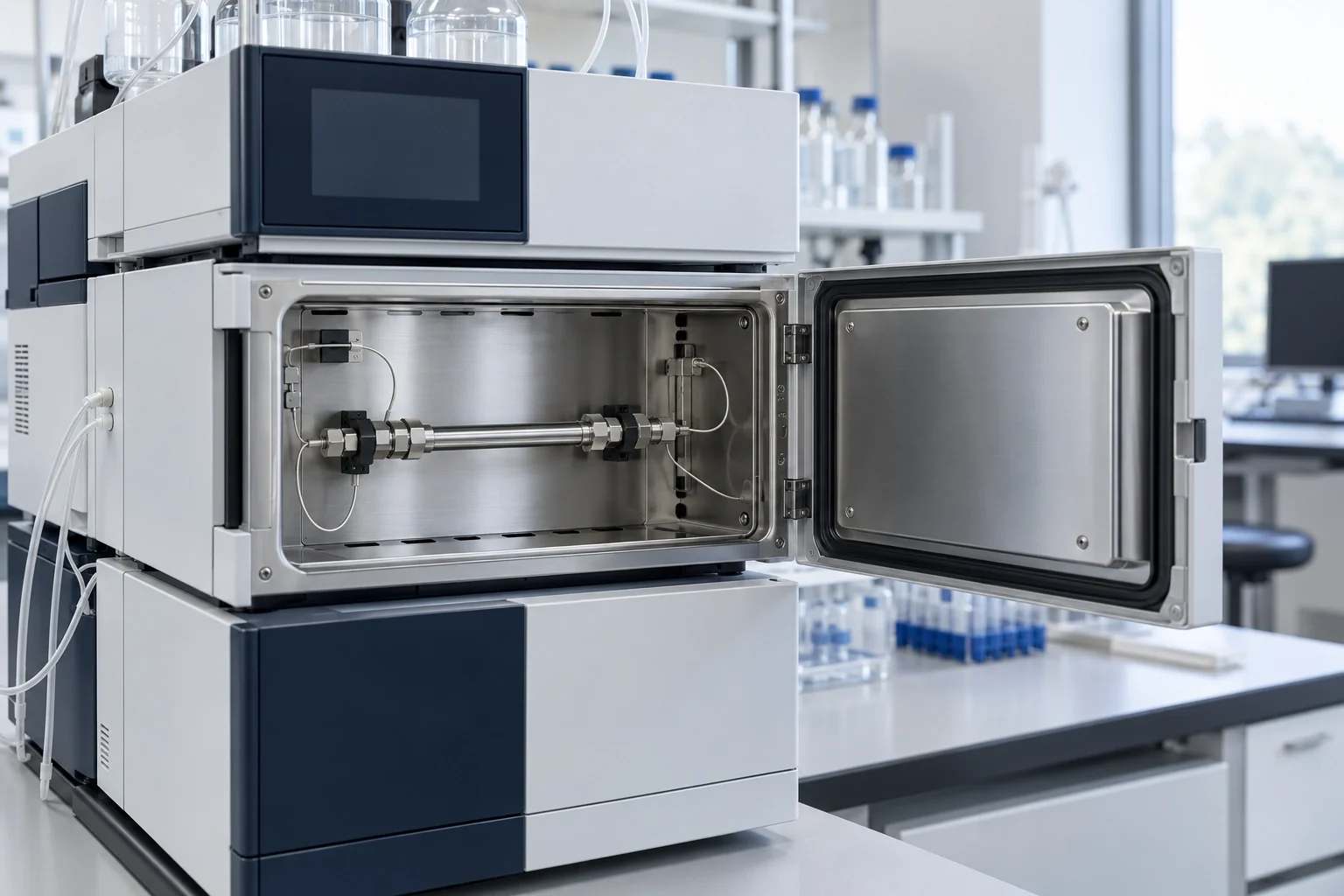 Column compartment of a liquid-chromatography system