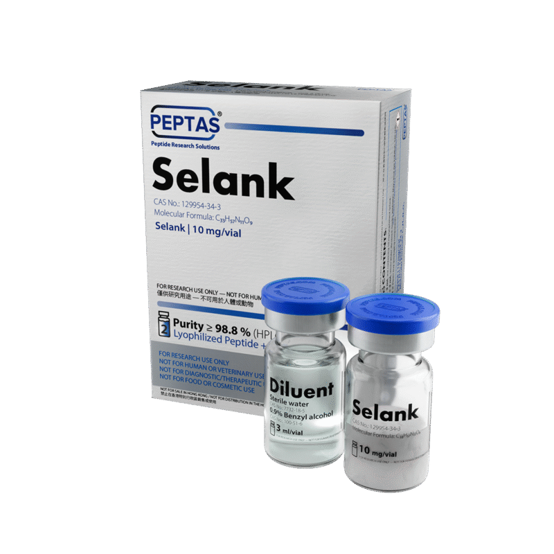 Selank 10mg PEPTAS research material