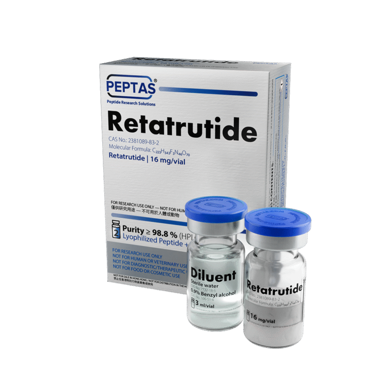 Retatrutide 16mg PEPTAS research material