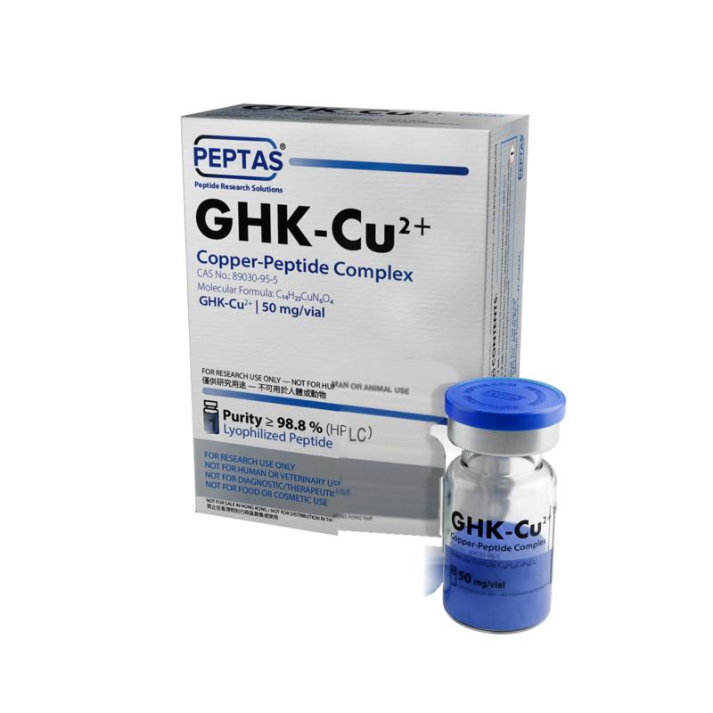 GHK-Cu 50mg Copper Complex PEPTAS research material
